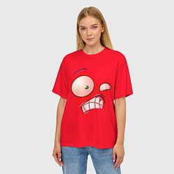 Футболка оверсайз женская Plants vs Zombies - Перчик, цвет: 3D-принт — фото 2