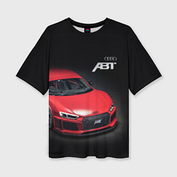 Женская футболка оверсайз Audi quattro ABT autotuning