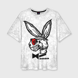 Женская футболка оверсайз Playboy Skull Rabbit 2023