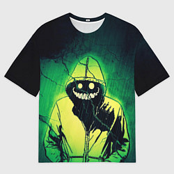 Футболка оверсайз женская Halloween - призрак в плаще, цвет: 3D-принт