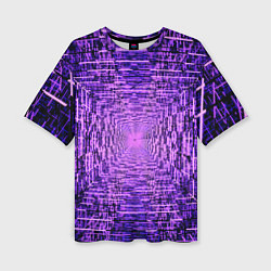 Футболка оверсайз женская Фантастические фиолетовые лучи, цвет: 3D-принт