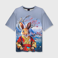 Женская футболка оверсайз Кролик в китайском халате