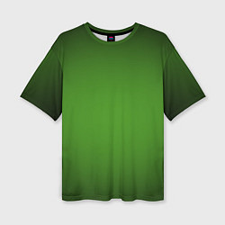 Женская футболка оверсайз Зеленый с затемняющей виньеткой