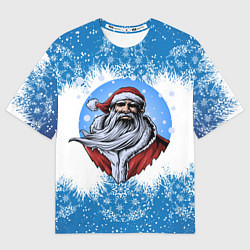 Футболка оверсайз женская Лого Санты, цвет: 3D-принт