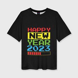 Женская футболка оверсайз Новый год 2023 загрузка
