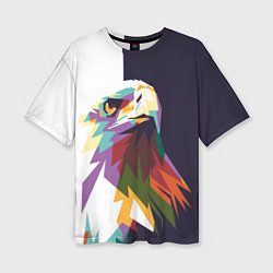 Футболка оверсайз женская Орел-птица гордая, цвет: 3D-принт