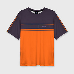 Женская футболка оверсайз FIRM темно-оранжевый