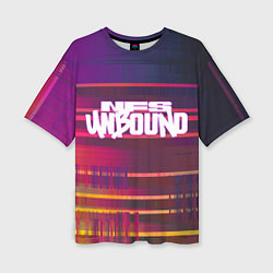Женская футболка оверсайз NFS unbound пиксель полосы