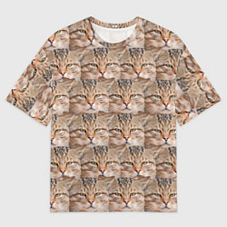 Женская футболка оверсайз Кот - Гипнокот