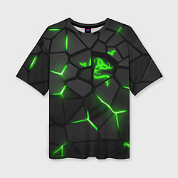 Женская футболка оверсайз Razer green neon