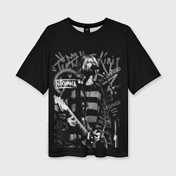 Футболка оверсайз женская Nirvana teen spirit, цвет: 3D-принт