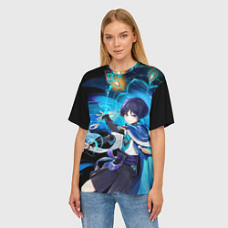 Футболка оверсайз женская Странник: Genshin impact, цвет: 3D-принт — фото 2