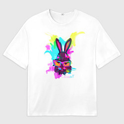 Футболка оверсайз женская Rabbit casuall, цвет: 3D-принт