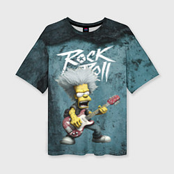 Футболка оверсайз женская Rock n roll style Simpsons, цвет: 3D-принт