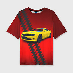 Футболка оверсайз женская Спортивный американский автомобиль Chevrolet Camar, цвет: 3D-принт