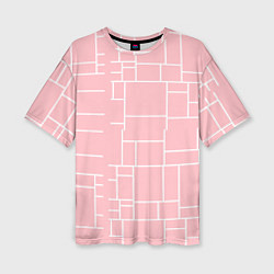 Футболка оверсайз женская Цвет хрустальная роза, цвет: 3D-принт