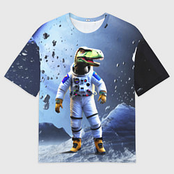Футболка оверсайз женская Тираннозавр-космонавт, цвет: 3D-принт