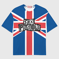 Футболка оверсайз женская Sex Pistols - панк рок, цвет: 3D-принт
