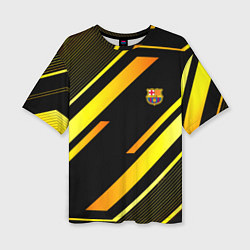 Женская футболка оверсайз ФК Барселона эмблема