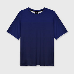 Женская футболка оверсайз Градиент глубокий синий
