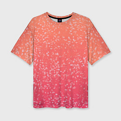 Женская футболка оверсайз Абстракция персиковый