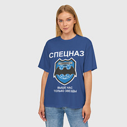 Футболка оверсайз женская Спецназ - выше нас только звезды, цвет: 3D-принт — фото 2