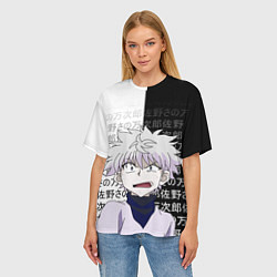 Футболка оверсайз женская Киллуа - Hunter x Hunter, цвет: 3D-принт — фото 2