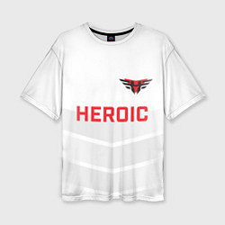 Футболка оверсайз женская Heroic white, цвет: 3D-принт