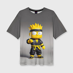 Женская футболка оверсайз Bart Simpson - ninja - Japan