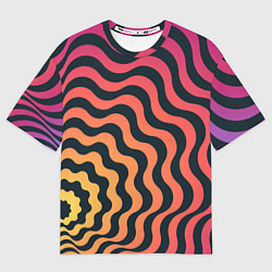 Женская футболка оверсайз Абстрактный градиентовый узор