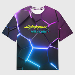 Футболка оверсайз женская Cyberpunk 2077 phantom liberty neon, цвет: 3D-принт