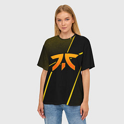 Футболка оверсайз женская Fnatic - csgo - gold edition, цвет: 3D-принт — фото 2