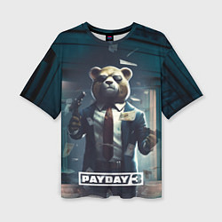 Футболка оверсайз женская Payday 3 bear, цвет: 3D-принт