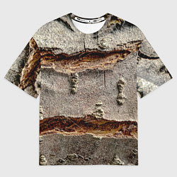Футболка оверсайз женская Деревянный разлом, цвет: 3D-принт