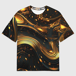 Женская футболка оверсайз Жидкое золото