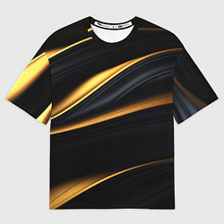 Футболка оверсайз женская Black gold texture, цвет: 3D-принт