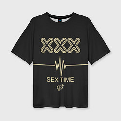 Женская футболка оверсайз Sex Time