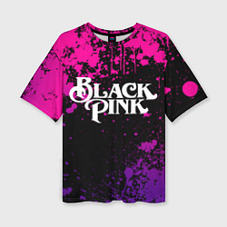 Женская футболка оверсайз Blackpink - neon