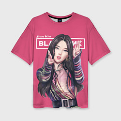 Футболка оверсайз женская Blackpink Jisoo art, цвет: 3D-принт