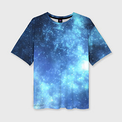 Женская футболка оверсайз Яркие звёзды в космосе