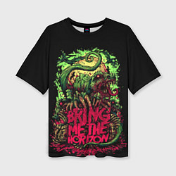 Женская футболка оверсайз Bring me the horizon dinosaurs