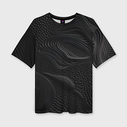 Женская футболка оверсайз Black texture