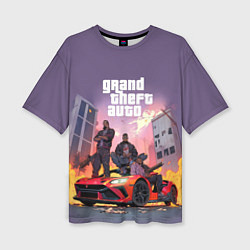 Футболка оверсайз женская Grand Theft Auto - game, цвет: 3D-принт