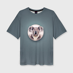 Женская футболка оверсайз Забавная коала