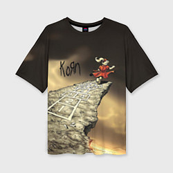 Футболка оверсайз женская Korn обложка альбома Follow the Leader, цвет: 3D-принт