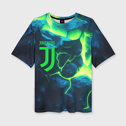 Футболка оверсайз женская Juventus green neon, цвет: 3D-принт