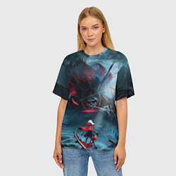 Футболка оверсайз женская God Eater, цвет: 3D-принт — фото 2