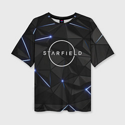 Футболка оверсайз женская Stafield logo black, цвет: 3D-принт