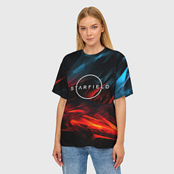Футболка оверсайз женская Logo Starfield game, цвет: 3D-принт — фото 2