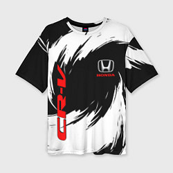 Женская футболка оверсайз Honda - белые краски